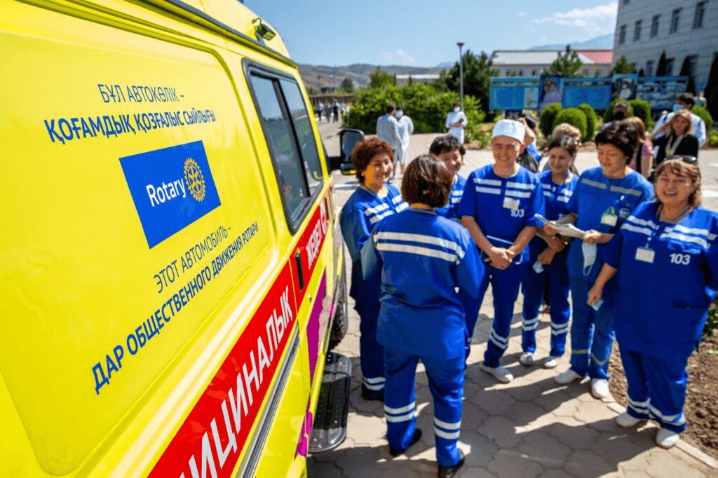 Rotary Club of Almaty Donates Fully Equipped Ambulance to Talgat District Hospital